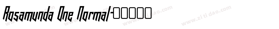 Rosamunda One Normal字体转换